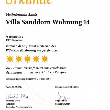 Sanddorn 14 - Luxus Mit Meerblick Daire Börgerende-Rethwisch